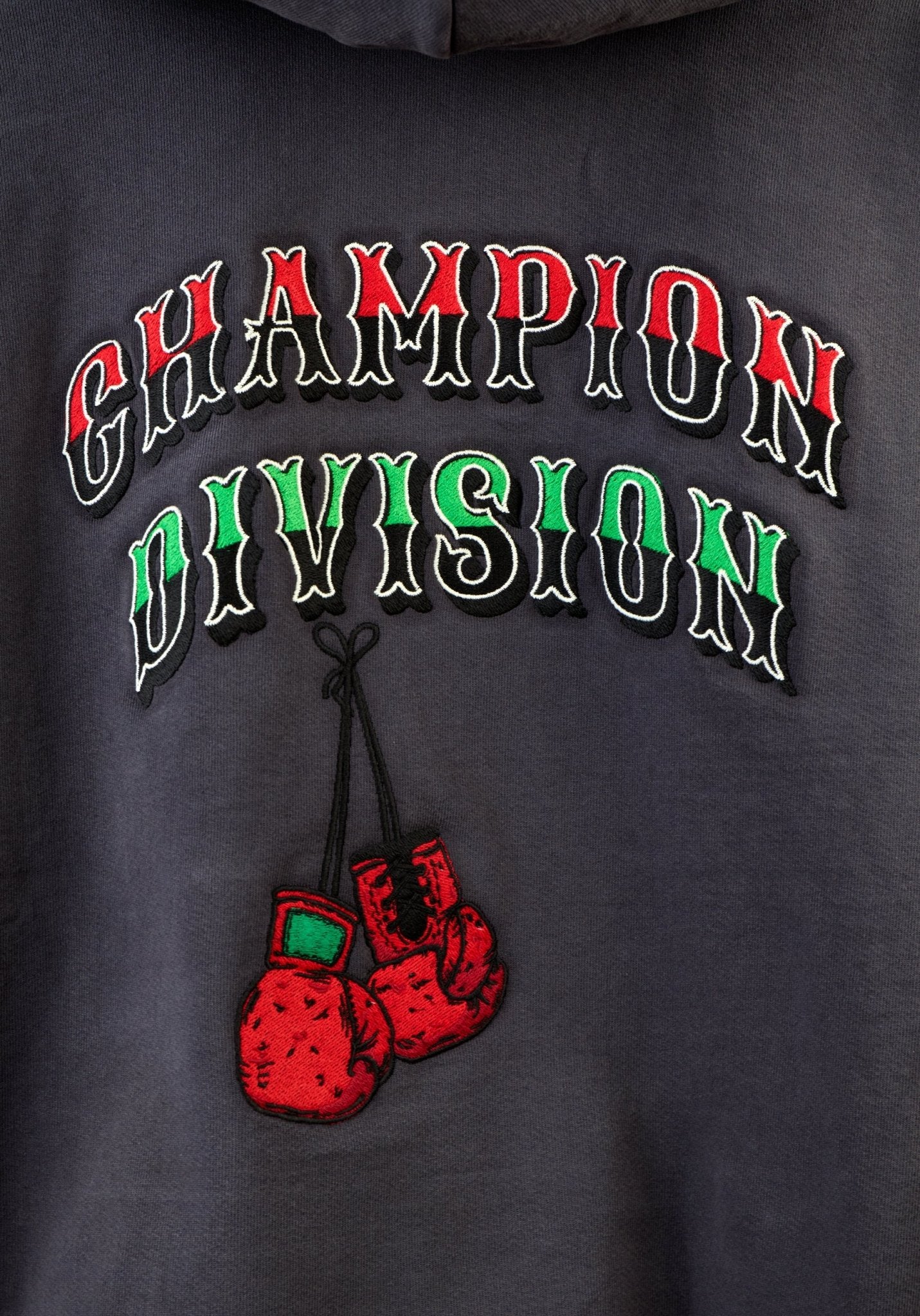 Champion Division Boxing Club Hoodie - Close Up Detail