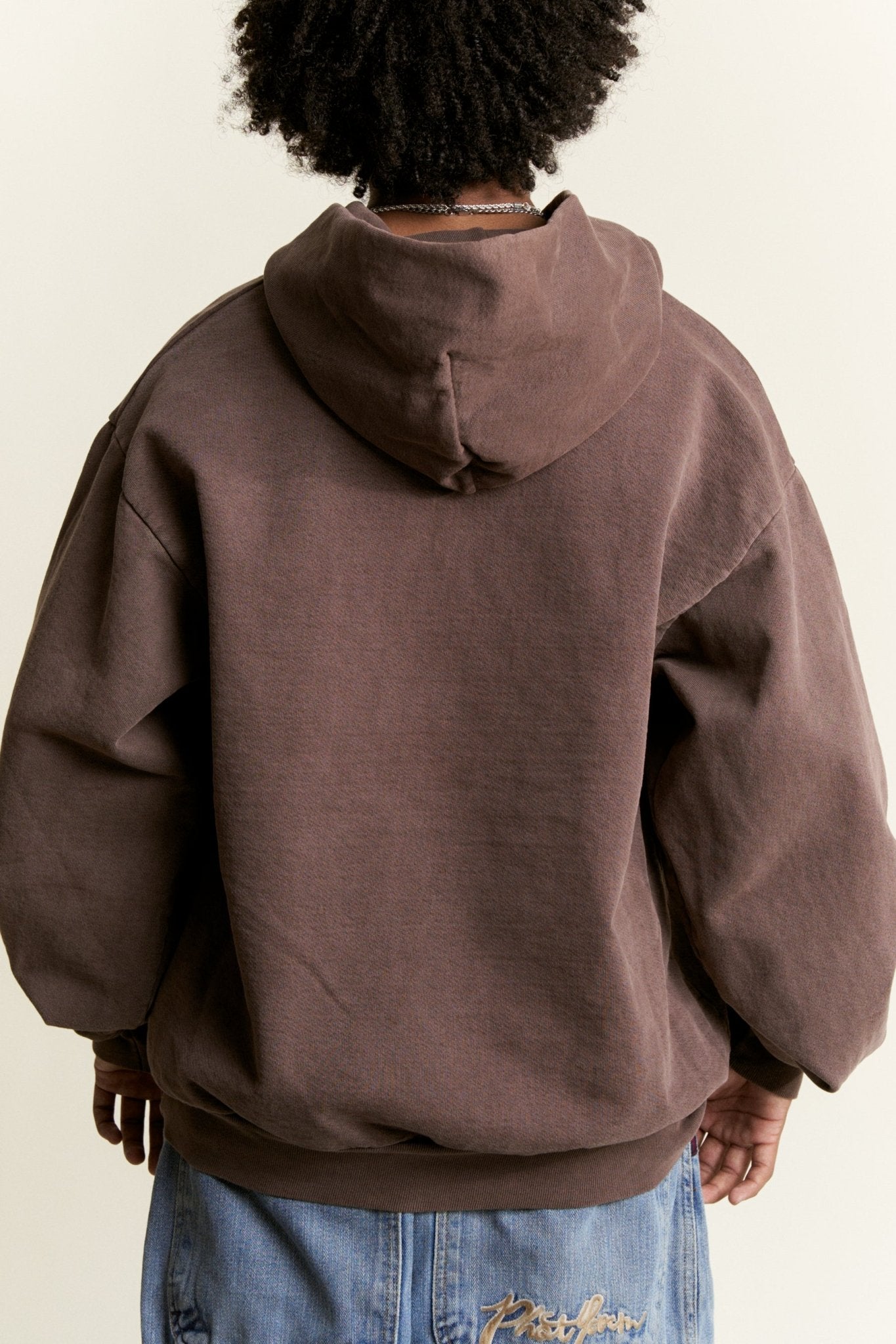 Self Image Hoodie on male model - Back View