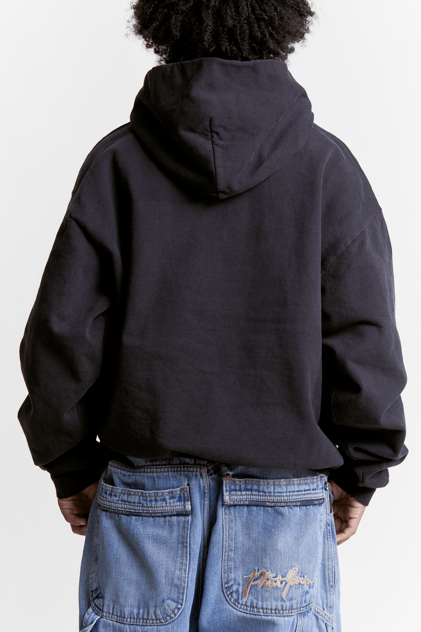 Crimson Skull Hoodies on male model - Back View