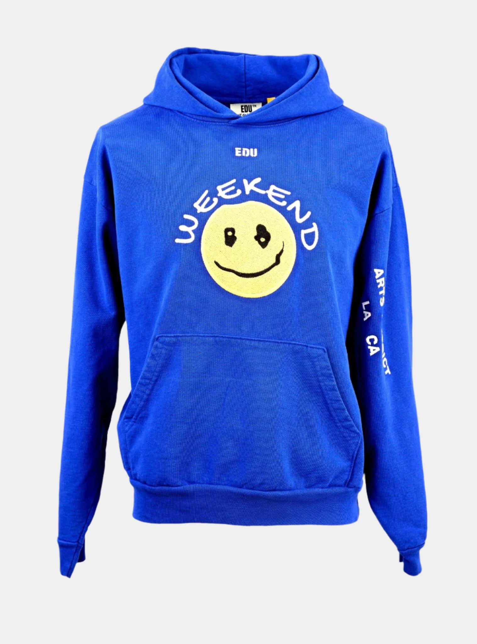 Happy Weekend Hoodie - Front View without hanger