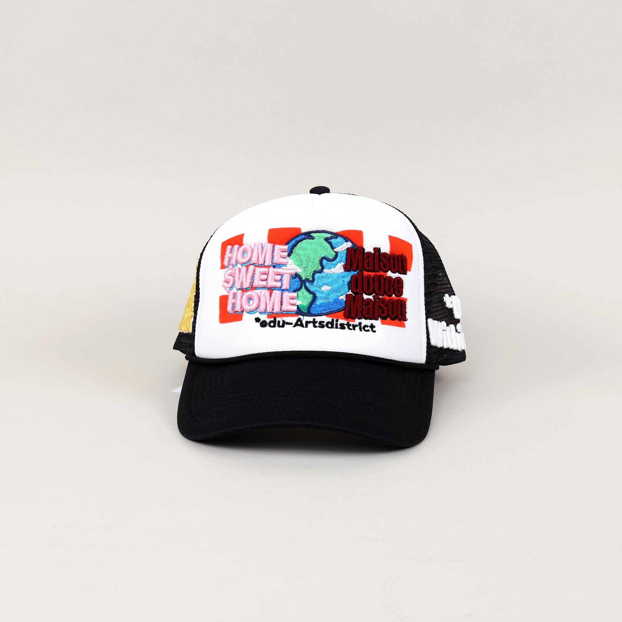 Home Sweet Home Black/White Trucker Hat - Front View