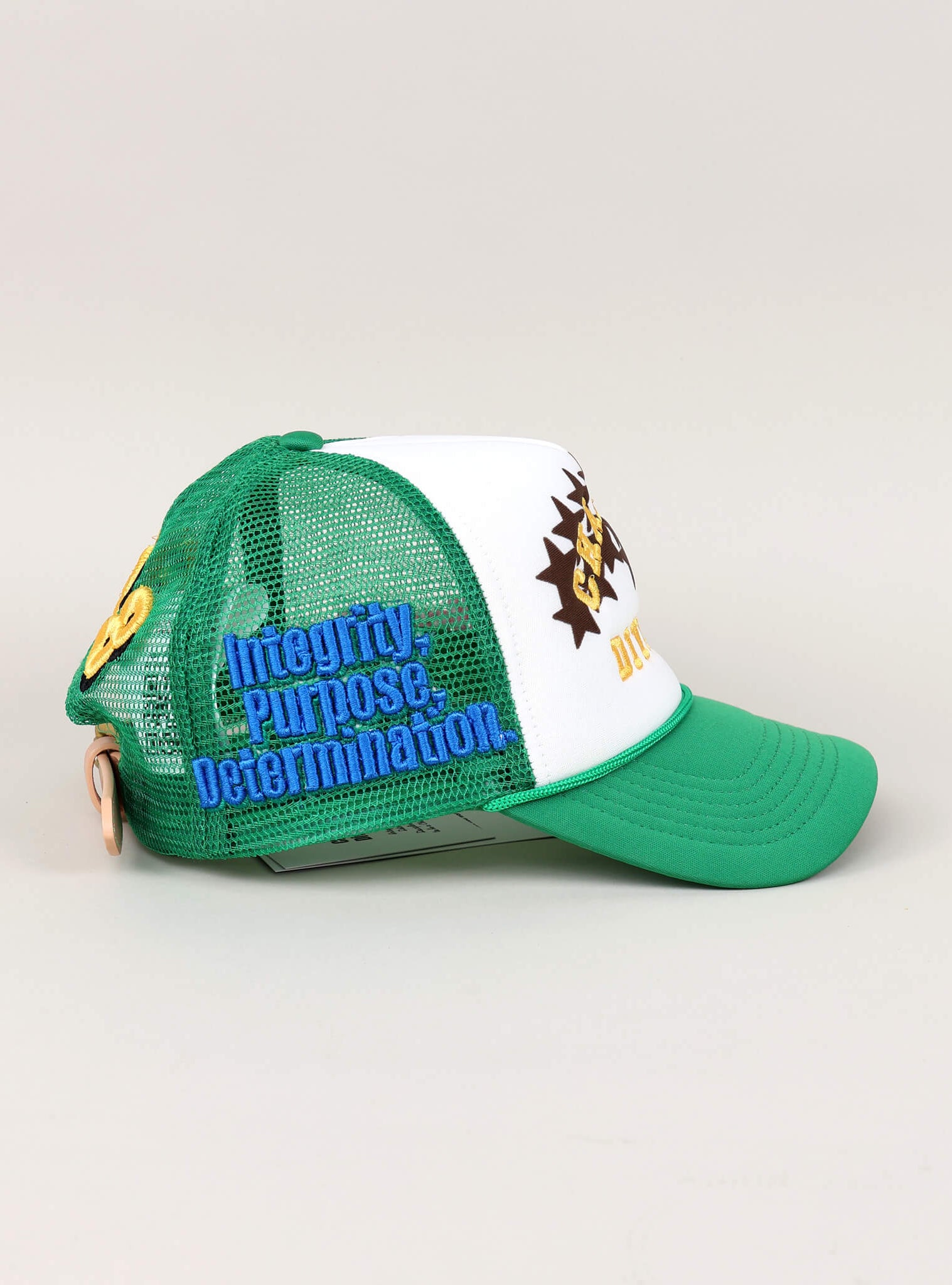 Fall 7 Rise 8 Green/White Trucker Hat - Right View