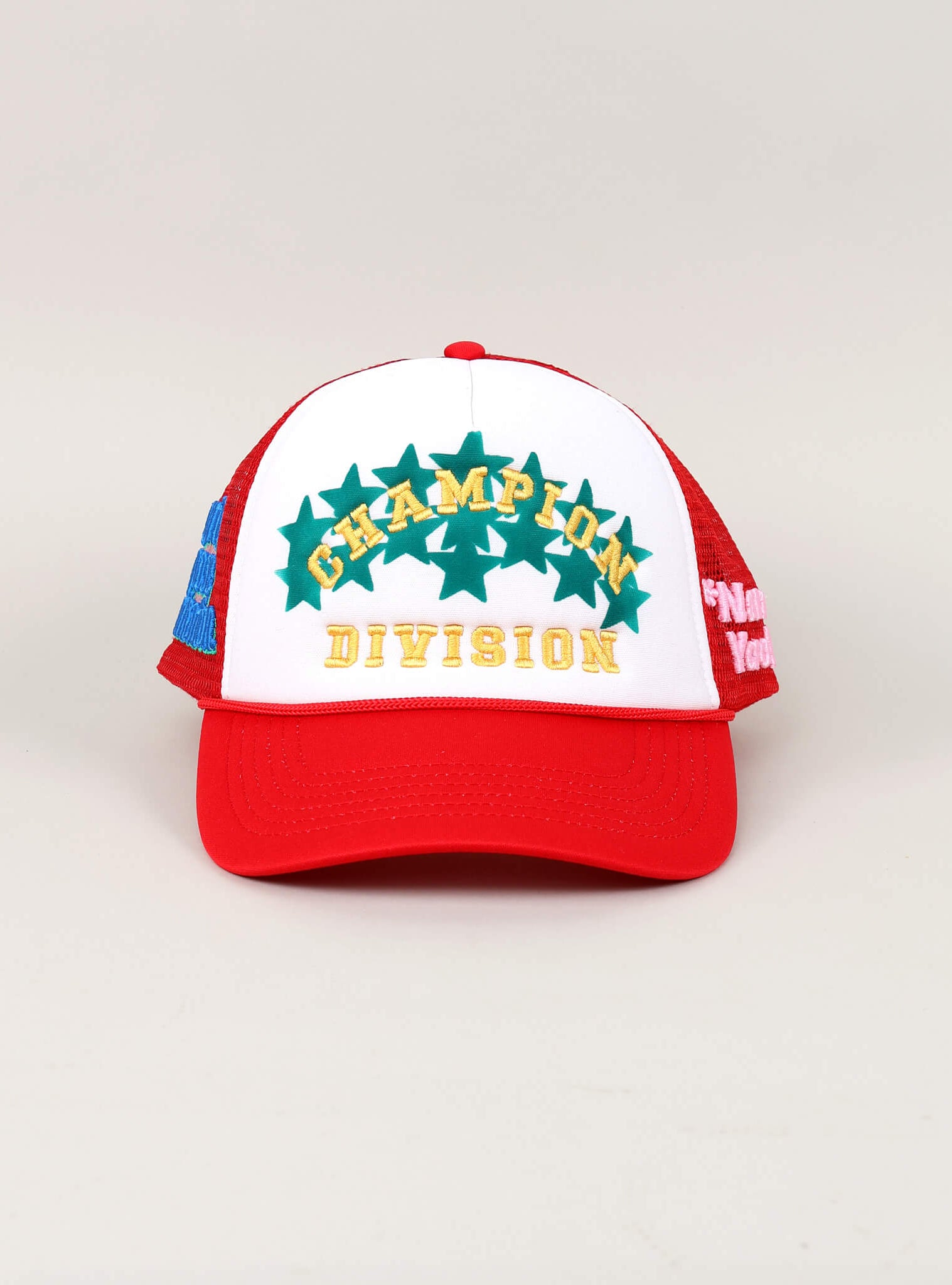 Fall 7 Rise 8 Red/White Trucker Hat - Front View