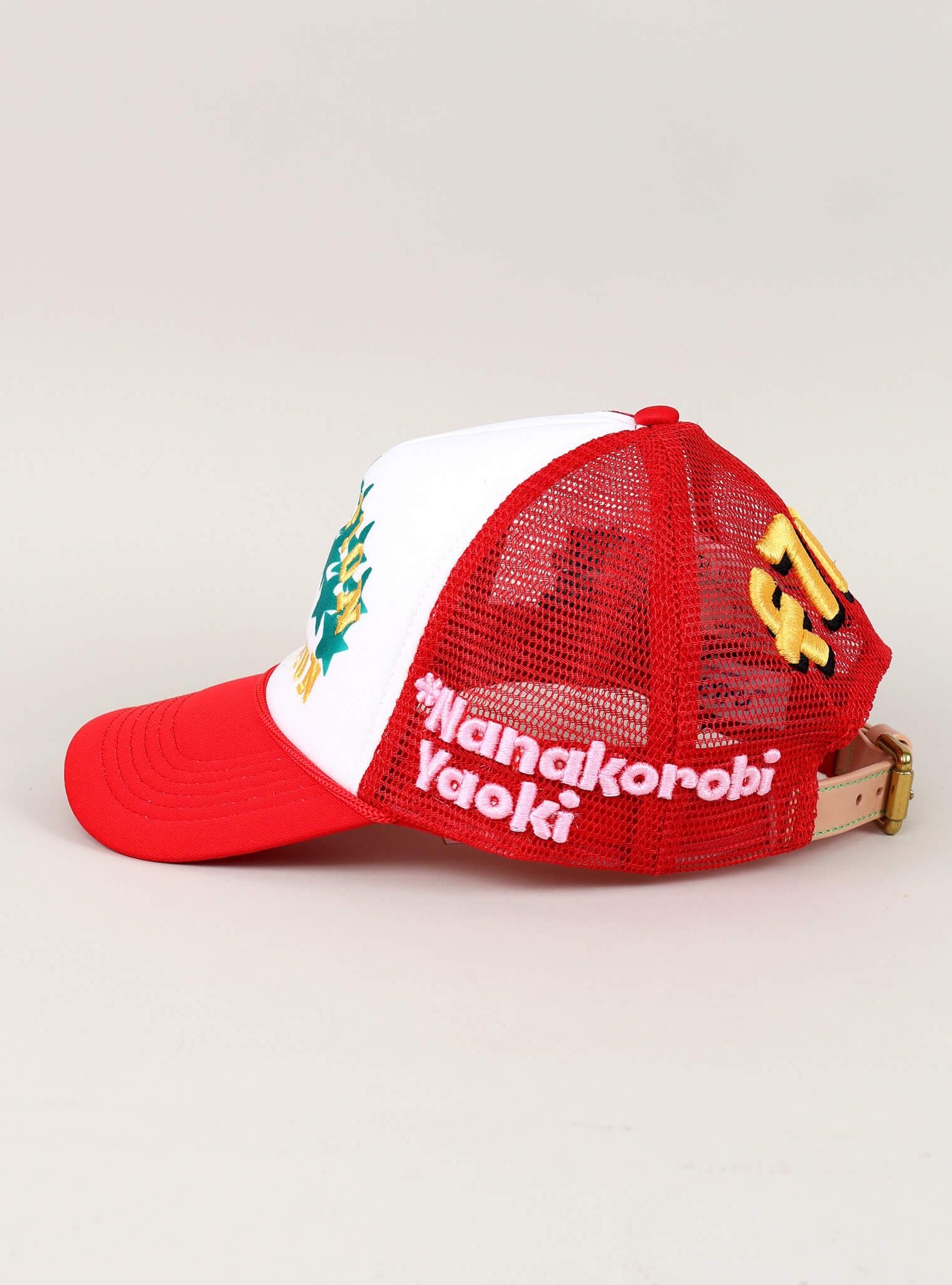 Fall 7 Rise 8 Red/White Trucker Hat - Left View