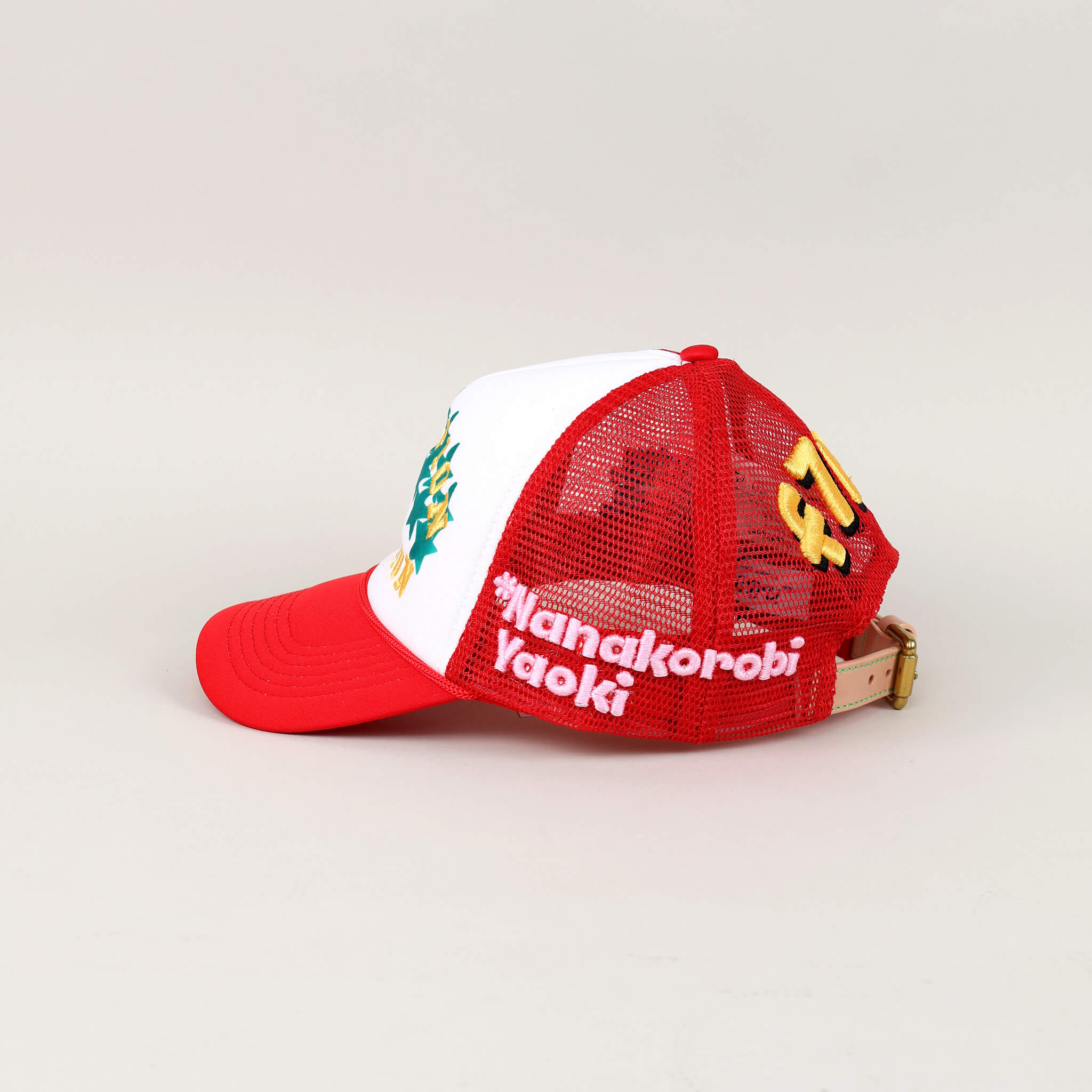 Fall 7 Rise 8 Red/White Trucker Hat - Left View