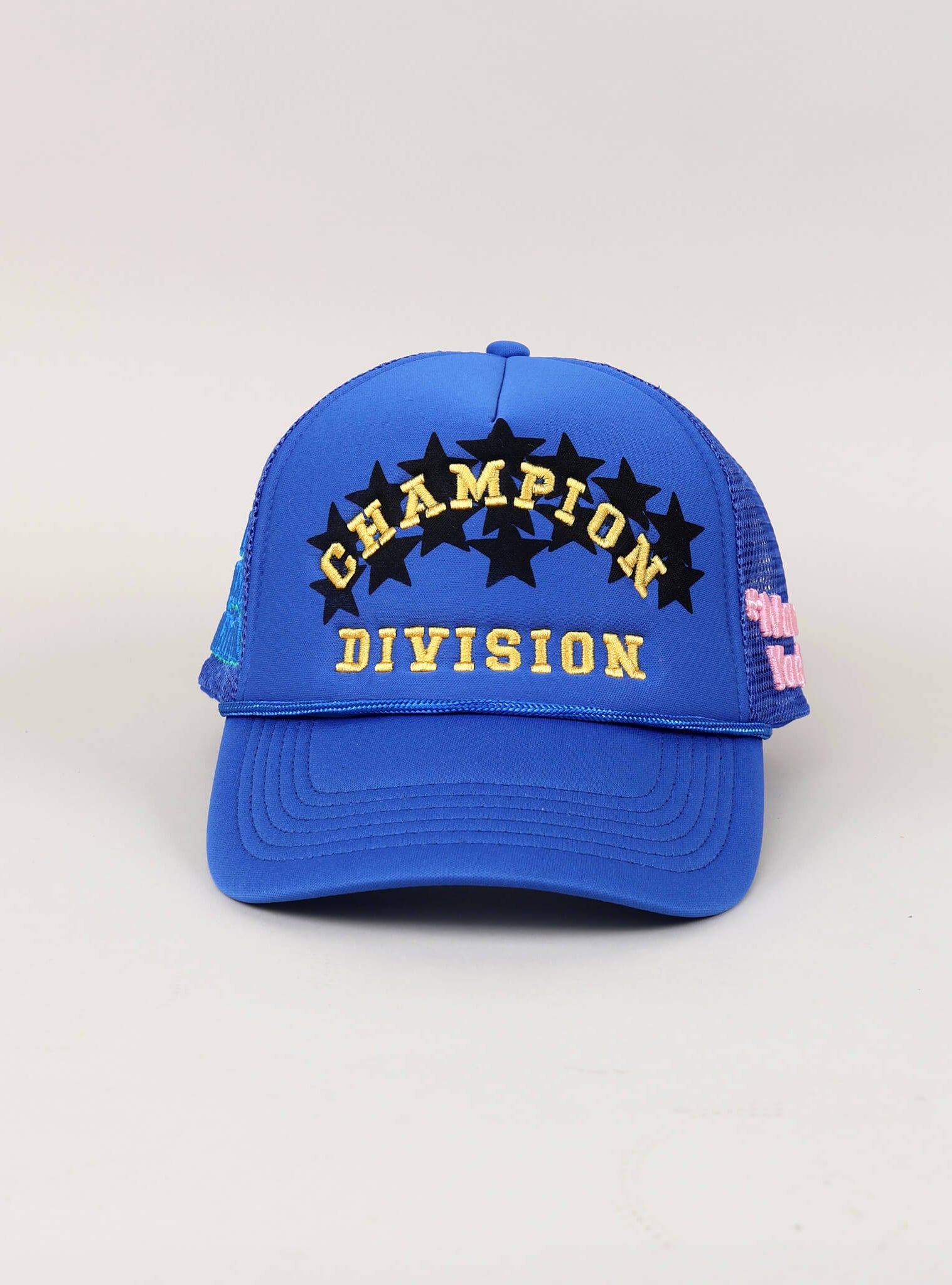Fall 7 Rise 8 Blue Trucker Hat - Front View