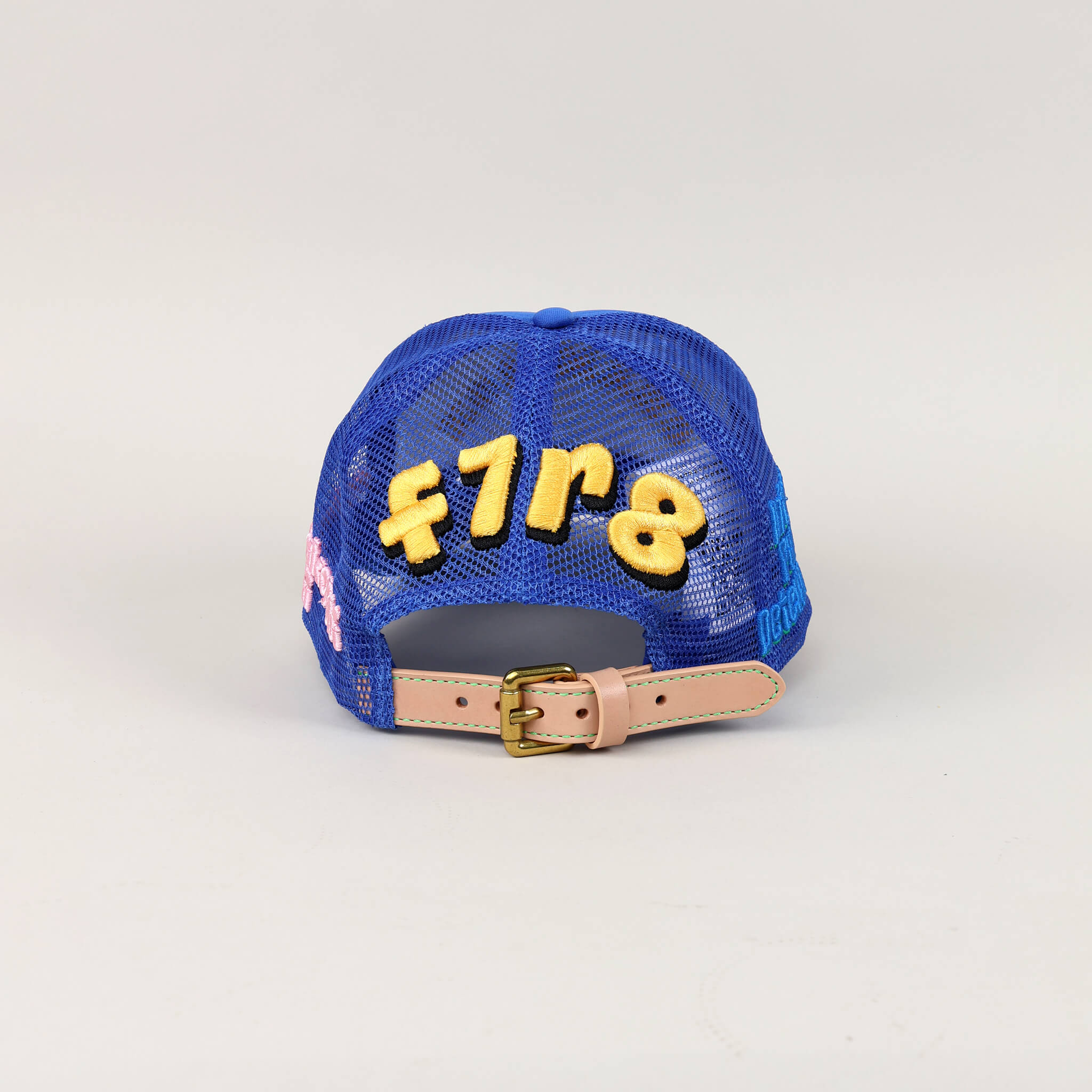 Fall 7 Rise 8 Blue Trucker Hat - Back View