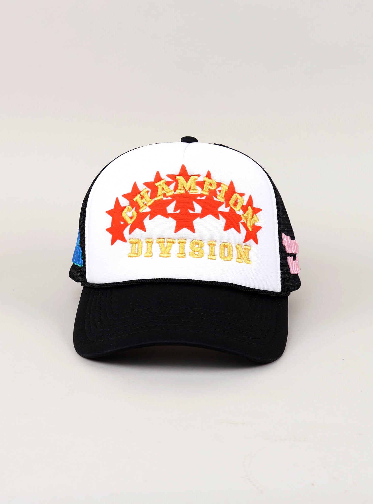 Fall 7 Rise 8 Black/White Trucker Hat - Front View