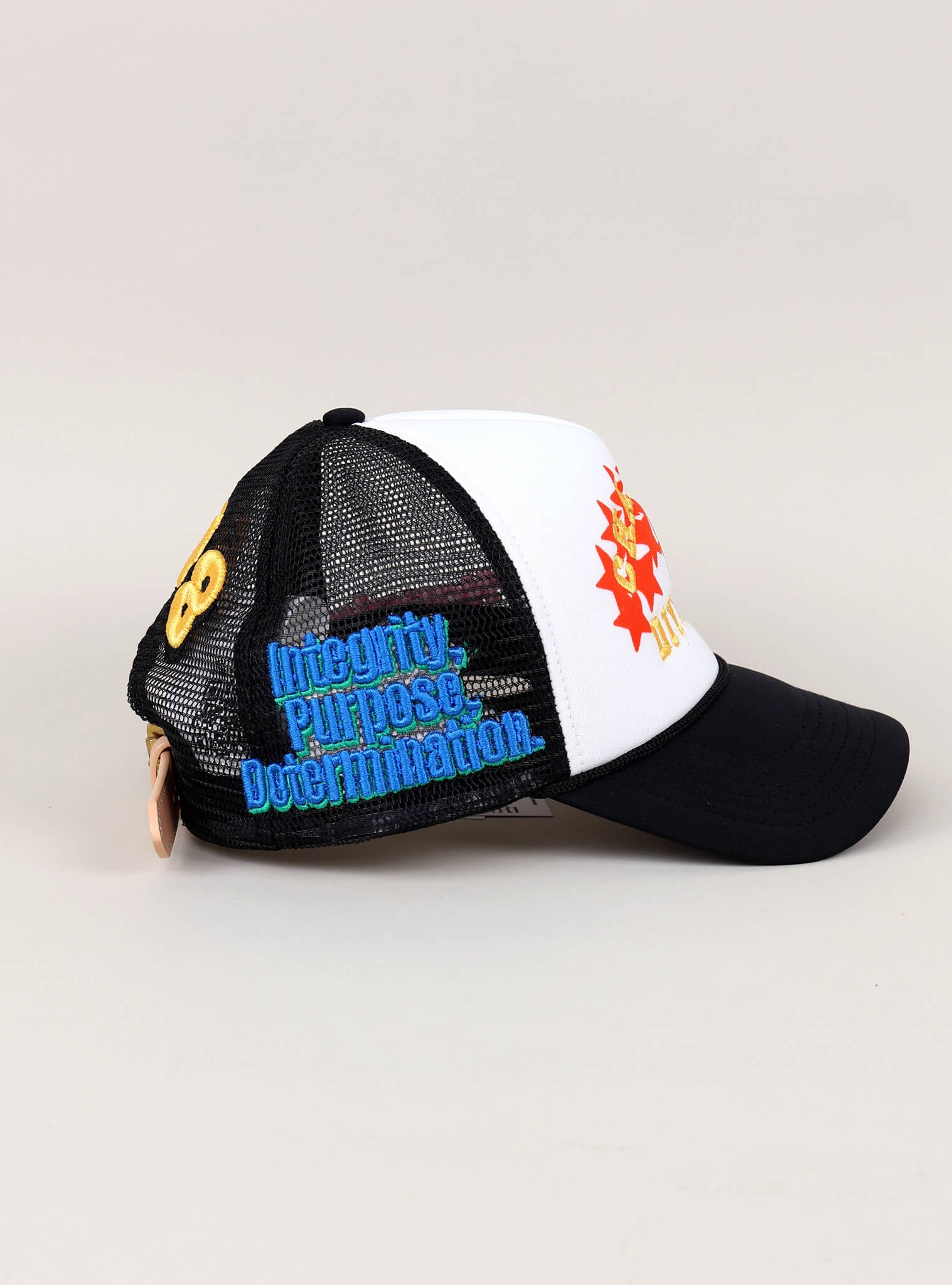 Fall 7 Rise 8 Black/White Trucker Hat - Right View