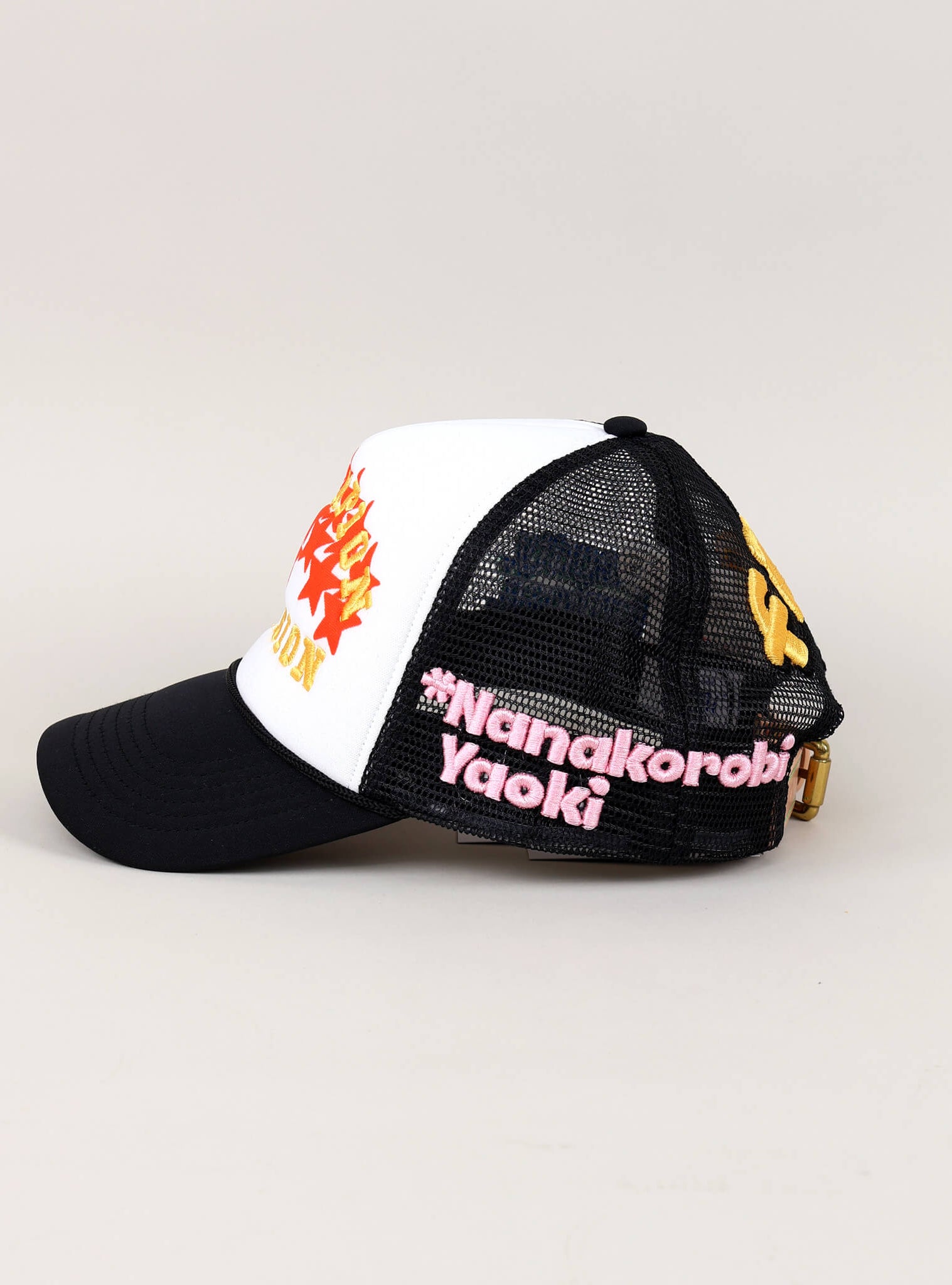 Fall 7 Rise 8 Black/White Trucker Hat - Left View