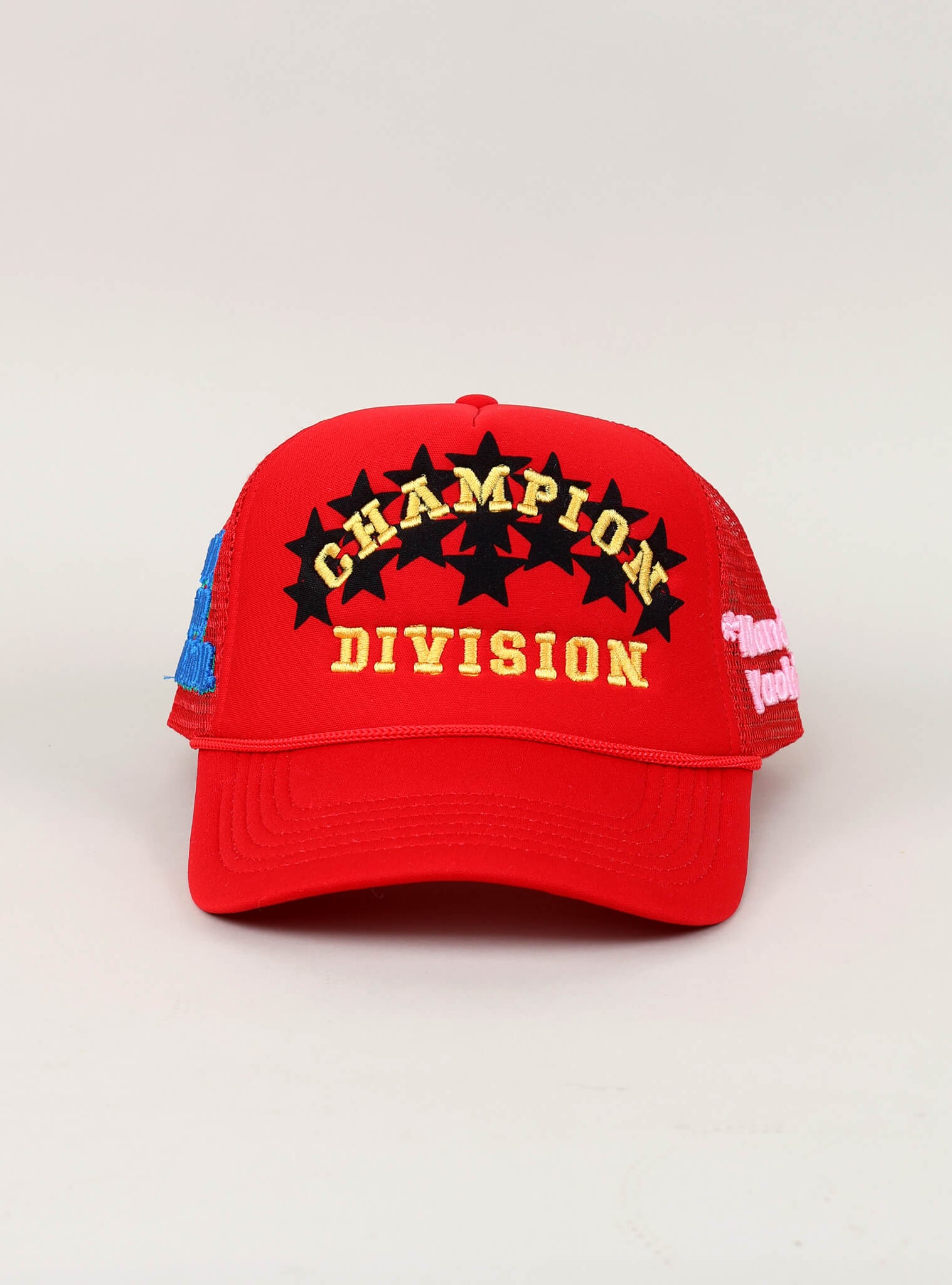 Fall 7 Rise 8 Red Trucker Hat - Front View