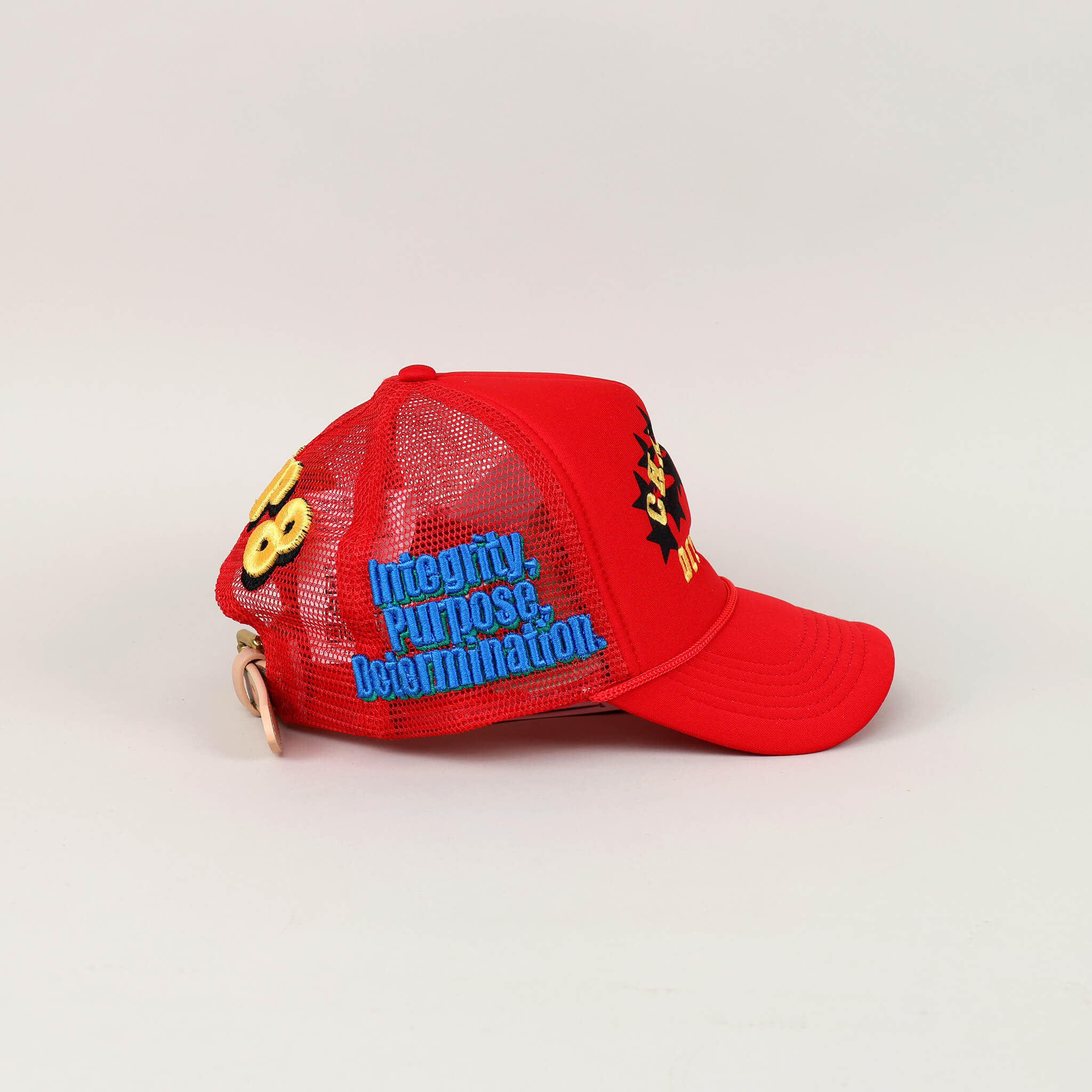 Fall 7 Rise 8 Red Trucker Hat - Right View