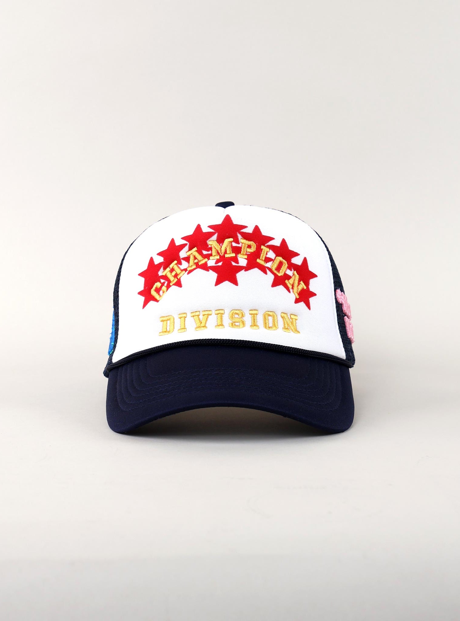 Baseball cap with "Champion Division" and stars.