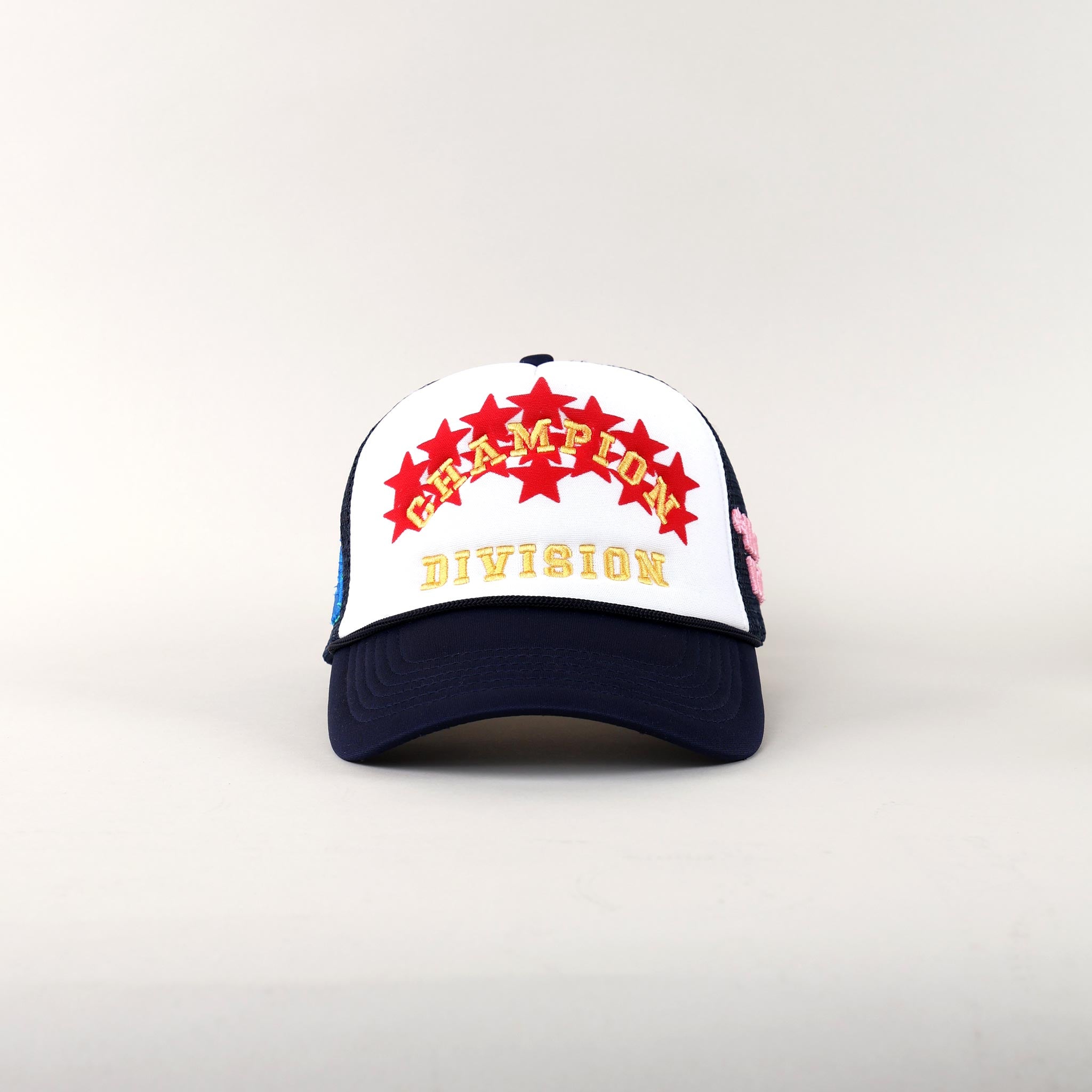 Baseball cap with "Champion Division" and stars.