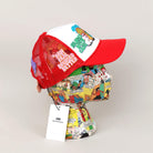 Broken Red Trucker Hat on Mannequin - Right View