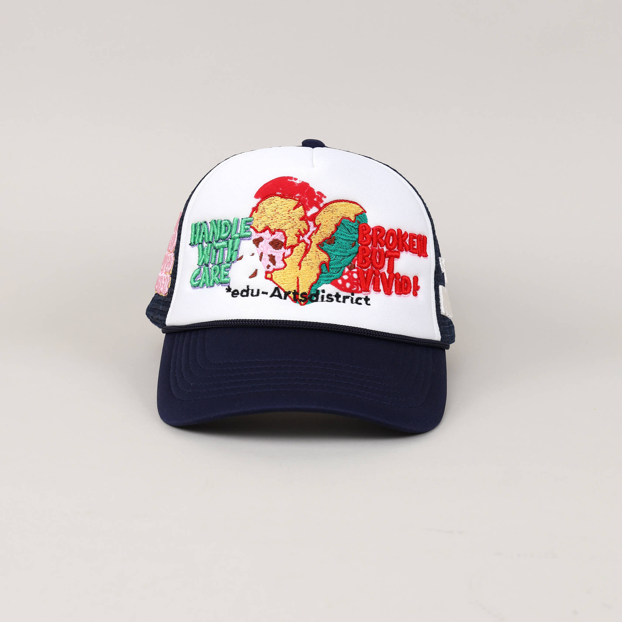 Broken Black Trucker Hat - Front View