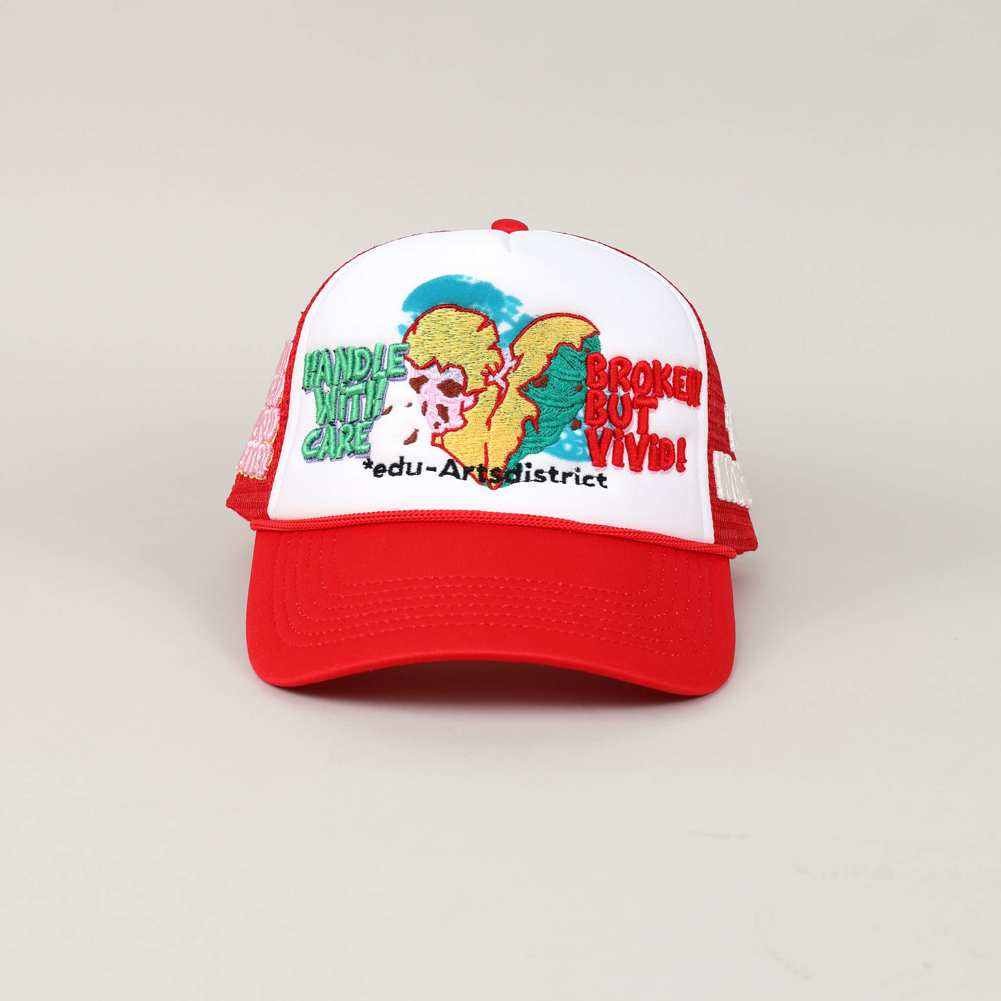Broken Red Trucker Hat - Front View