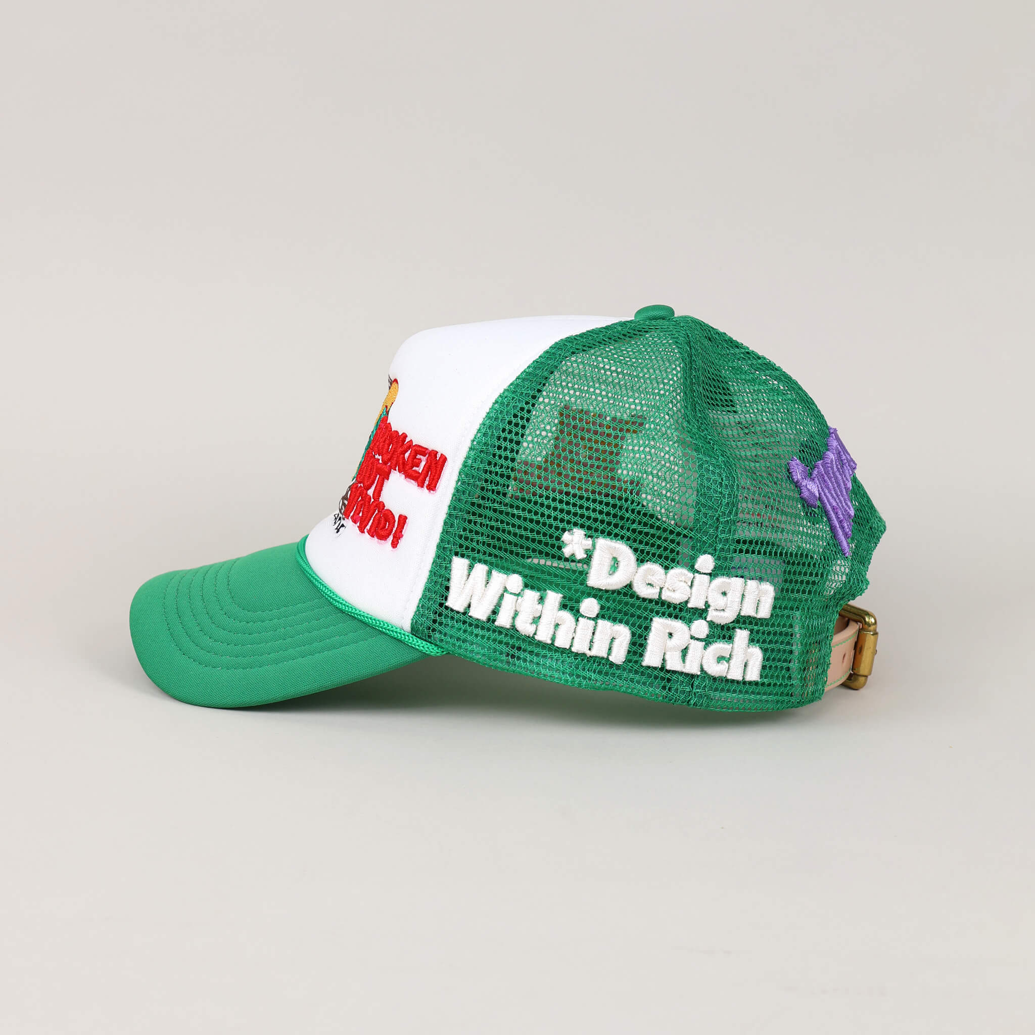 Broken Green Trucker Hat - Left View