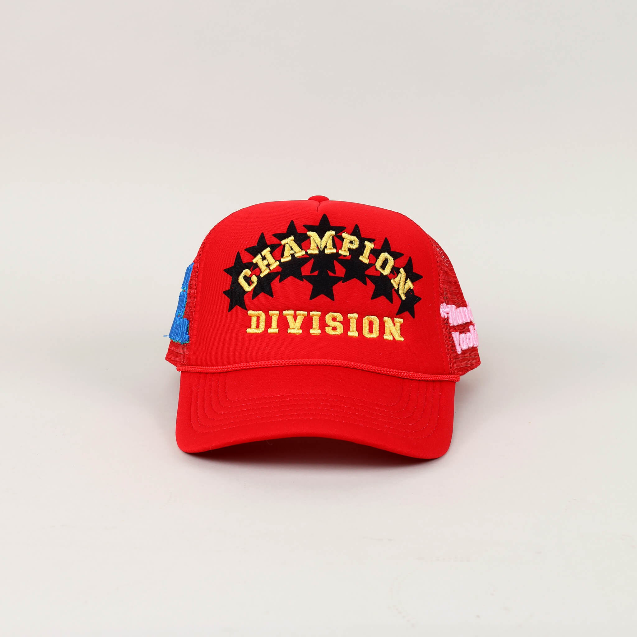 Fall 7 Rise 8 Red Trucker Hat - Front View