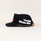 Black cap with "Design Within Rich" text.