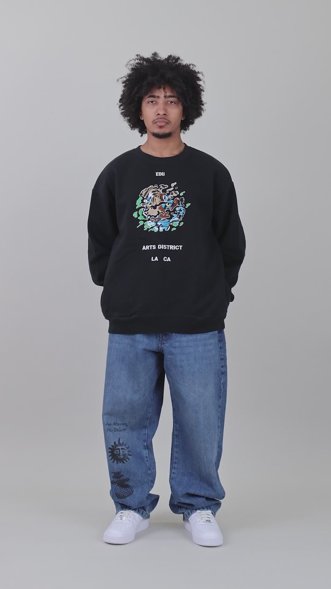 Embrace The Elements Crewneck on male model - Front Full photo